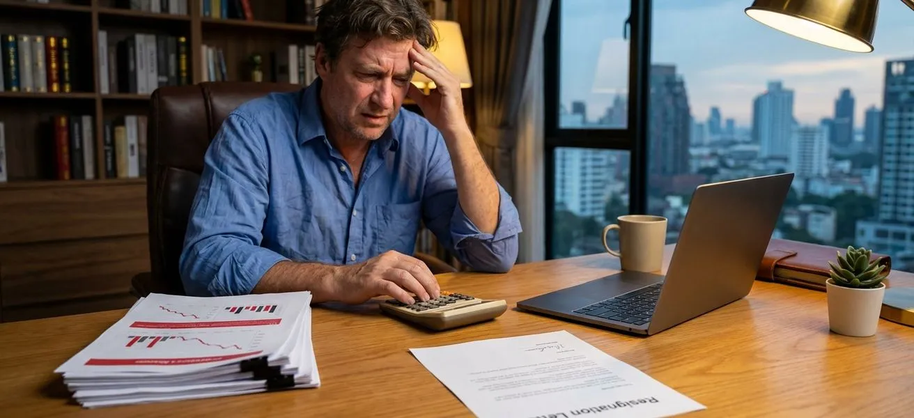 Business owner reviewing financial documents showing the cost of a bad hire